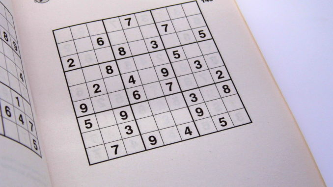 Sudoku Puzzle Book 33 Opened and Not Started