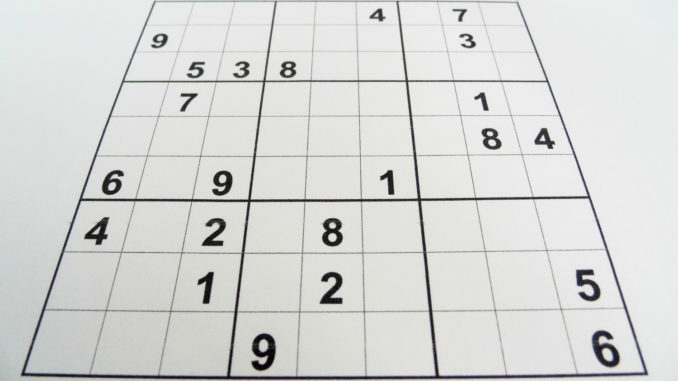 Evil sudoku puzzle at the beginning