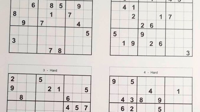 Hard Level Sudoku Puzzles